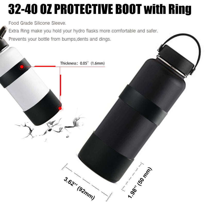 Greant Greant Double Protective Water Bottle Boot Compatible with Hydro Flask, Silicone Flex Boot Compatible with Hydroflask Boot, Universal Anti-Slip Bottle Sleeve, 3 Sizes to Choose  - Image 4