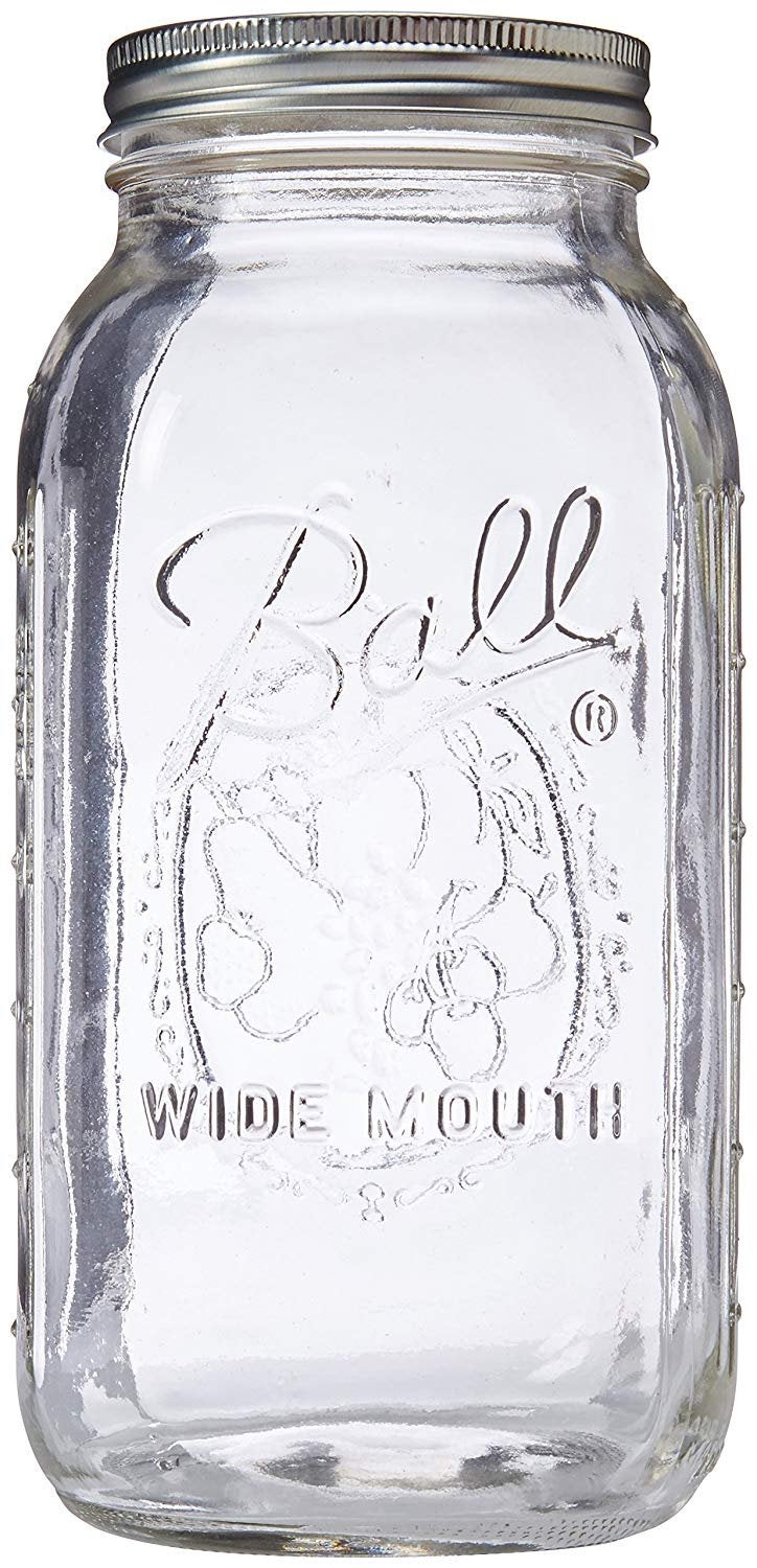 Ball Ball Wide Mouth Glass Mason Jars with Lids and Bands, Used for Canning, Pickling, Juice, Jam, Jelly, Half Gallon Size 64 Ounce (Pack of 2)  - Image 1