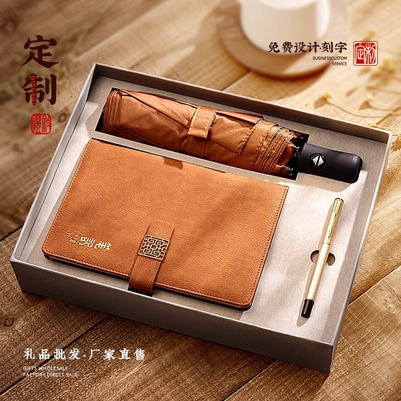Guofeng Annual Meeting Notebook Gift Box Office Notepad Printable Logo Business Company Meeting Customer Teachers And Students - Image 3