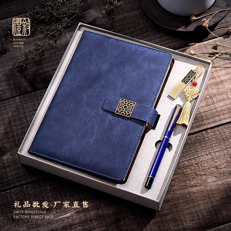 Guofeng Annual Meeting Notebook Gift Box Office Notepad Printable Logo Business Company Meeting Customer Teachers And Students - Image 4