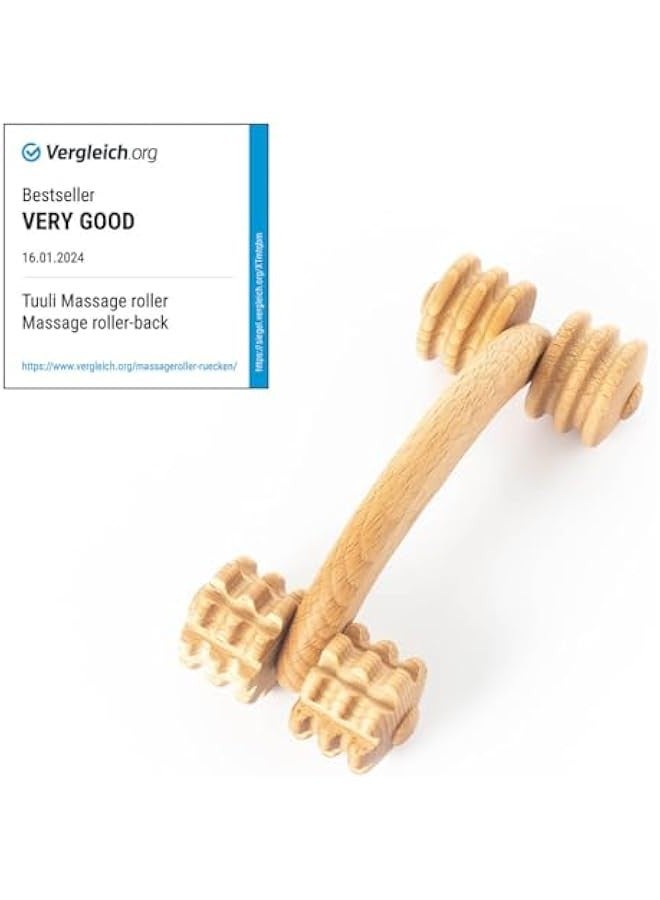 Generic Wooden Muscle Roller Tool for Neck, Shoulder, Arms, Legs, and Body Massage 7 x 3 inches  - Image 3