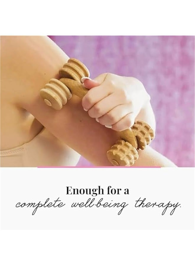 Generic Wooden Muscle Roller Tool for Neck, Shoulder, Arms, Legs, and Body Massage 7 x 3 inches  - Image 4