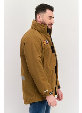 Men Brand Logo Hooded Parka Jacket, Brown - pzsku/Z3CEA520FA80CA470907CZ/45/_/1737728295/69c9297c-619a-42ef-8ff9-7fd83ec71c89