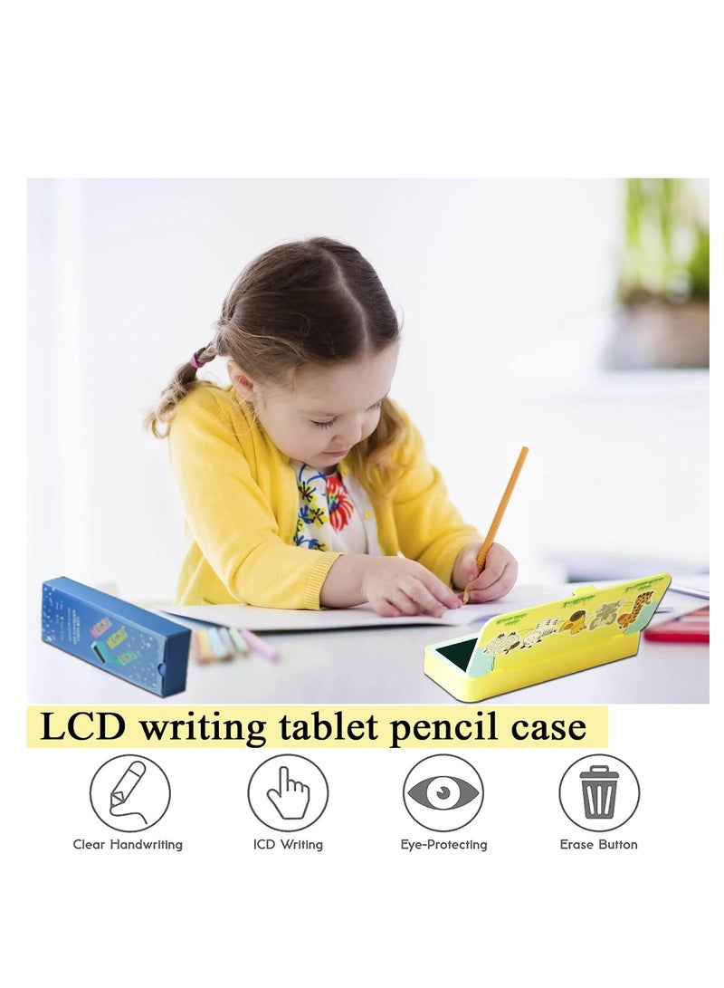 حافظة أقلام رصاص، صندوق أقلام لوحي للكتابة LCD، صندوق منظم لحافظة القرطاسية متعددة الوظائف مع لوحة رسم ورسم، حافظة أقلام بلاستيكية لطيفة على شكل كرتون للأطفال... - Image 3