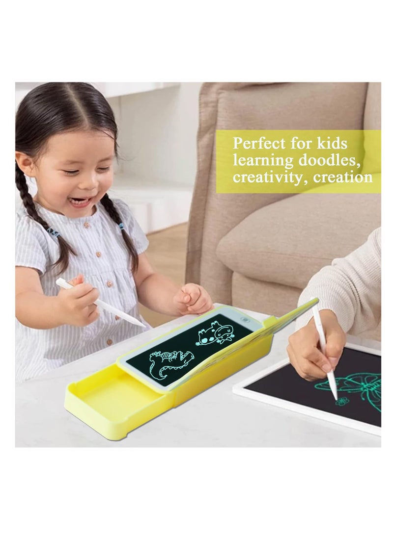 حافظة أقلام رصاص، صندوق أقلام لوحي للكتابة LCD، صندوق منظم لحافظة القرطاسية متعددة الوظائف مع لوحة رسم ورسم، حافظة أقلام بلاستيكية لطيفة على شكل كرتون للأطفال... - Image 2