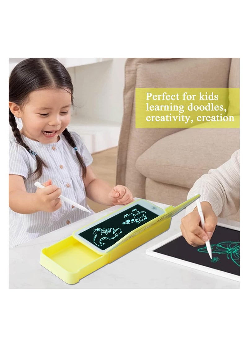 حافظة أقلام رصاص، صندوق أقلام لوحي للكتابة LCD، صندوق منظم لحافظة القرطاسية متعددة الوظائف مع لوحة رسم ورسم، حافظة أقلام بلاستيكية لطيفة على شكل كرتون للأطفال... - Image 5