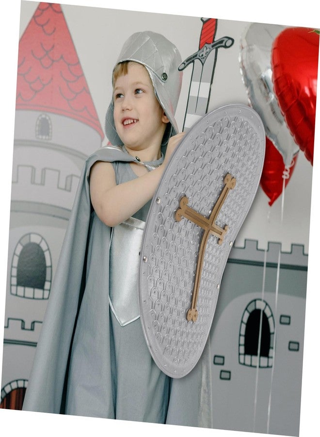Toddmomy Vintage Roman Armor Costume for Solid Cross Chestplate Shield Helmet and Sword Medieval Knight Dress Up for Boys for Role Play Halloween Larp and Festival Accessories - Image 4