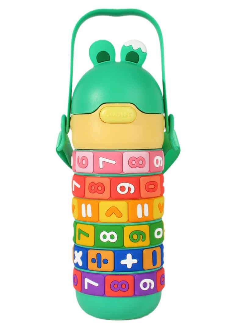 Twisoo Kids Math Learning Water Bottle - 430ml, BPA-Free, Leak-Proof Stainless Steel, Vacuum Insulated with Straw & Strap Green - pzsku/Z3CEA6B7E7F0AF022F0A5Z/45/_/1738162805/01f49c4e-33e7-414d-b903-0b873176e040