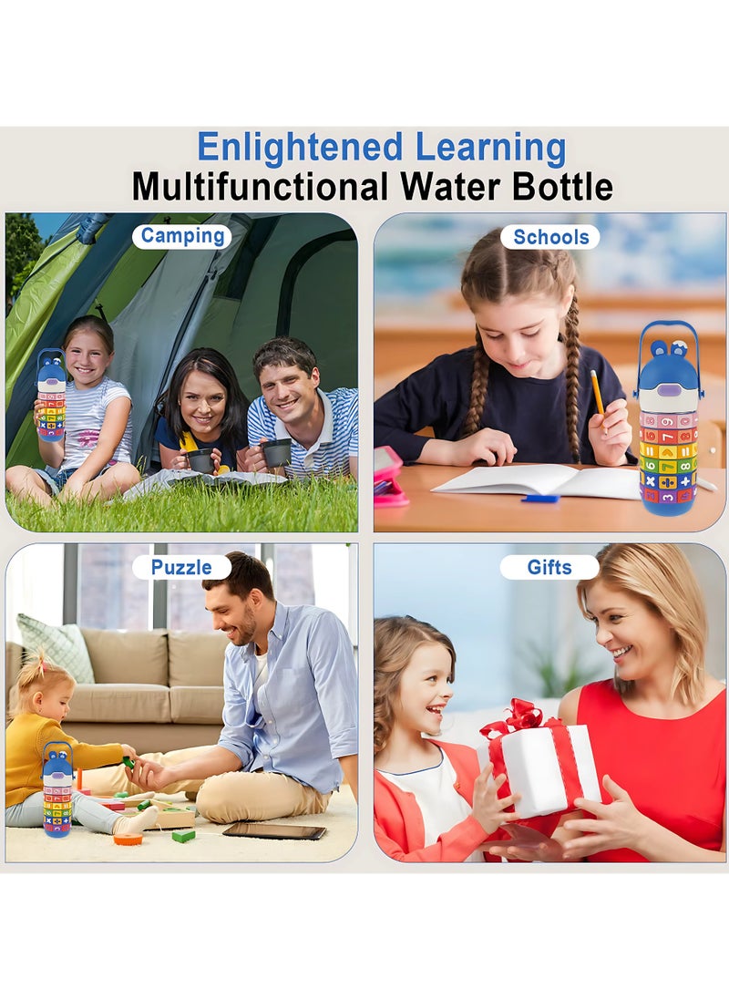 Twisoo Kids Math Learning Water Bottle - 430ml, BPA-Free, Leak-Proof Stainless Steel, Vacuum Insulated with Straw & Strap Green - pzsku/Z3CEA6B7E7F0AF022F0A5Z/45/_/1738163060/61f5804a-bbf2-4a3c-b54d-5bd40c441042