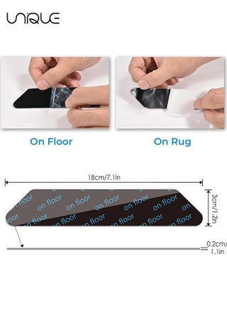 12 Pcs of Carpet Tape,Non Slip Washable Rug Tape Grip Carpet Corner, Dual Sided Non-Slip Rug Tape Sticker Area Rug Pad for Indoor Hardwood Floor and Tiles - view 2