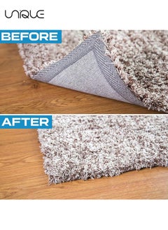 Unique 12 Pcs of Carpet Tape,Non Slip Washable Rug Tape Grip Carpet Corner, Dual Sided Non-Slip Rug Tape Sticker Area Rug Pad for Indoor Hardwood Floor and Tiles  - Image 3