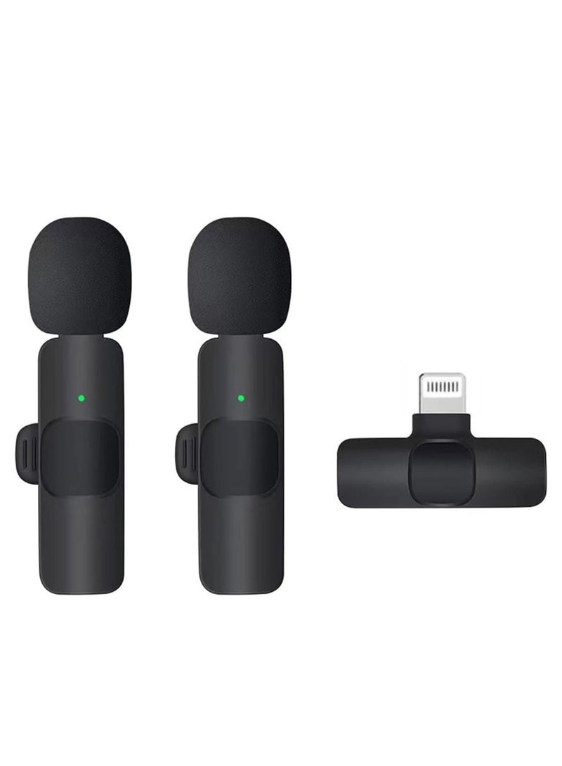 Wireless Lavalier Microphone for iPhone iPad, Plug and Play Mini Mic for YouTube TikTok Live Streaming Gaming K Song Recording Auto Noise Reduction (Lightning 2) - Image 1