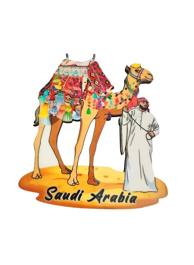 ARAB SOUVENIRS Saudi Arabia Heritage 3pcs Camel Fridge Magnet Set – Premium Wooden Combo | Decorative Souvenir for Home & Office | Ideal for Gifting, Travel Keepsake, Cultural Decor & Saudi Pride Display - Image 3