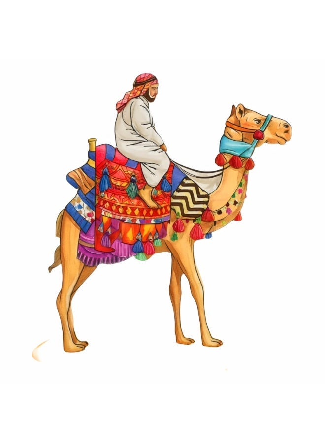 ARAB SOUVENIRS Saudi Arabia Heritage 3pcs Camel Fridge Magnet Set – Premium Wooden Combo | Decorative Souvenir for Home & Office | Ideal for Gifting, Travel Keepsake, Cultural Decor & Saudi Pride Display - Image 4