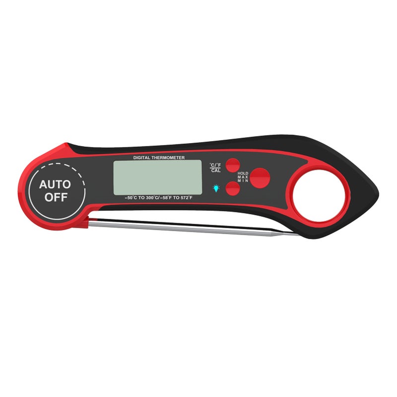 Digital Food Thermometer Backlight Instant Read Meat Thermometer Barbecue BBQ Grill Smoker Thermometer Cooking Baking Oven Thermometer with Foldable Probe - Image 2