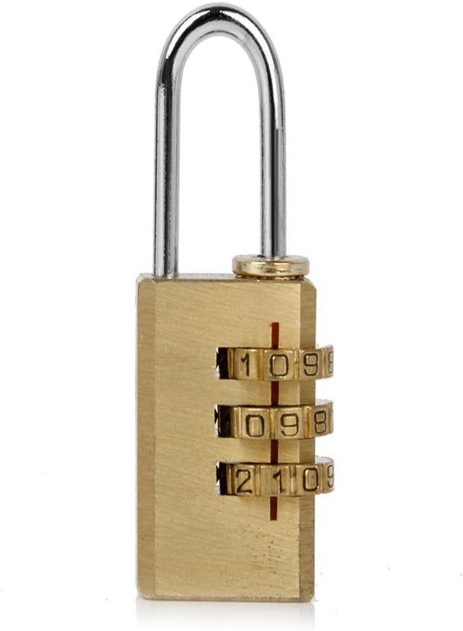 VIVITO 3-Digit Combination Lock for Security - Waterproof Brass Padlock for Luggage, Tool Box, Garden Fence, Locker, Gym, Gate etc.. (Pack of 2) - Image 1