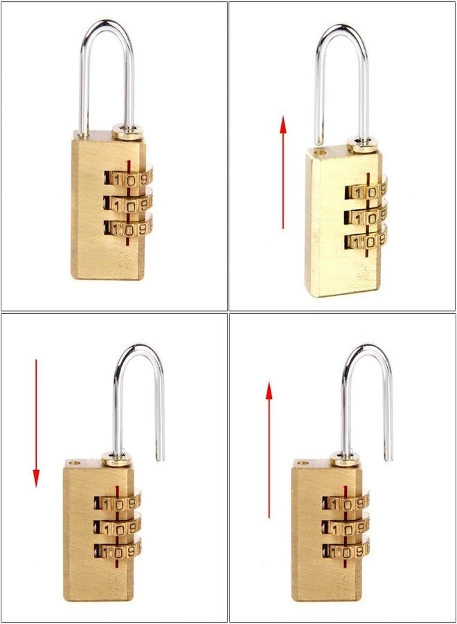 VIVITO 3-Digit Combination Lock for Security - Waterproof Brass Padlock for Luggage, Tool Box, Garden Fence, Locker, Gym, Gate etc.. (Pack of 2) - Image 4