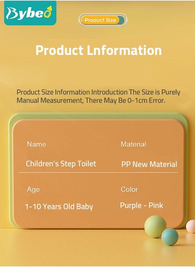 Bybeo - 2 in 1 Kids Potty Training Seat with Anti-Slip Step Ladder, Baby Toddler Toilet Seats for Boys and Girls - Image 1