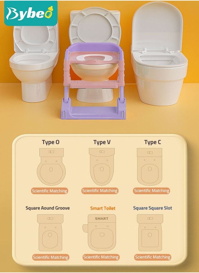 Bybeo - 2 in 1 Kids Potty Training Seat with Anti-Slip Step Ladder, Baby Toddler Toilet Seats for Boys and Girls - Image 1