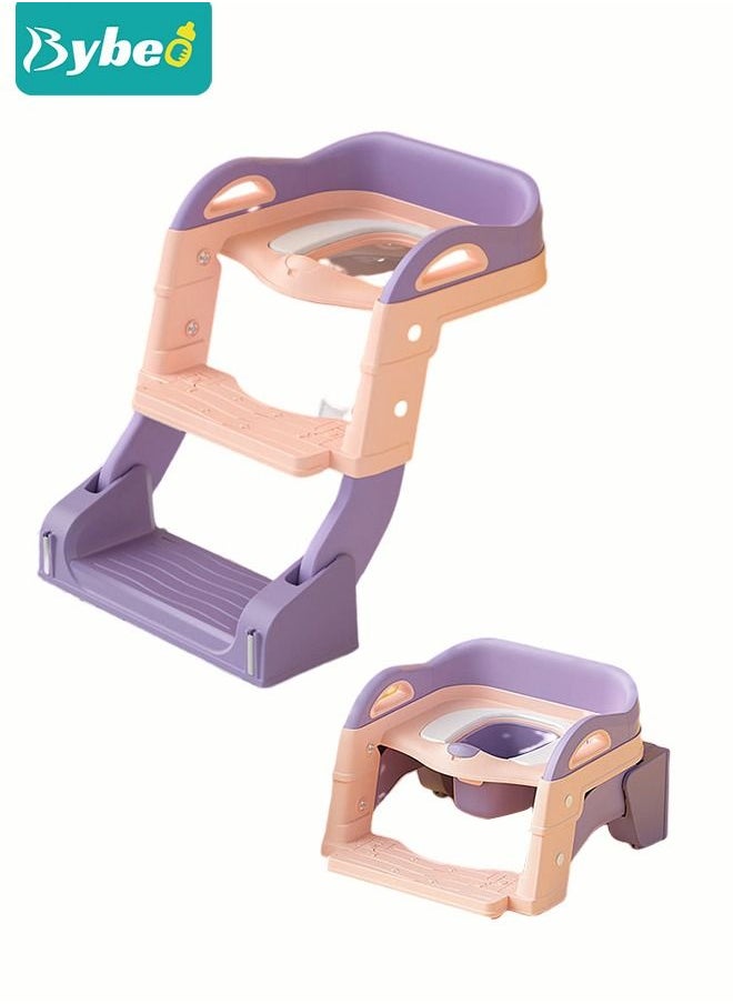 Bybeo - 2 in 1 Kids Potty Training Seat with Anti-Slip Step Ladder, Baby Toddler Toilet Seats for Boys and Girls - Image 1