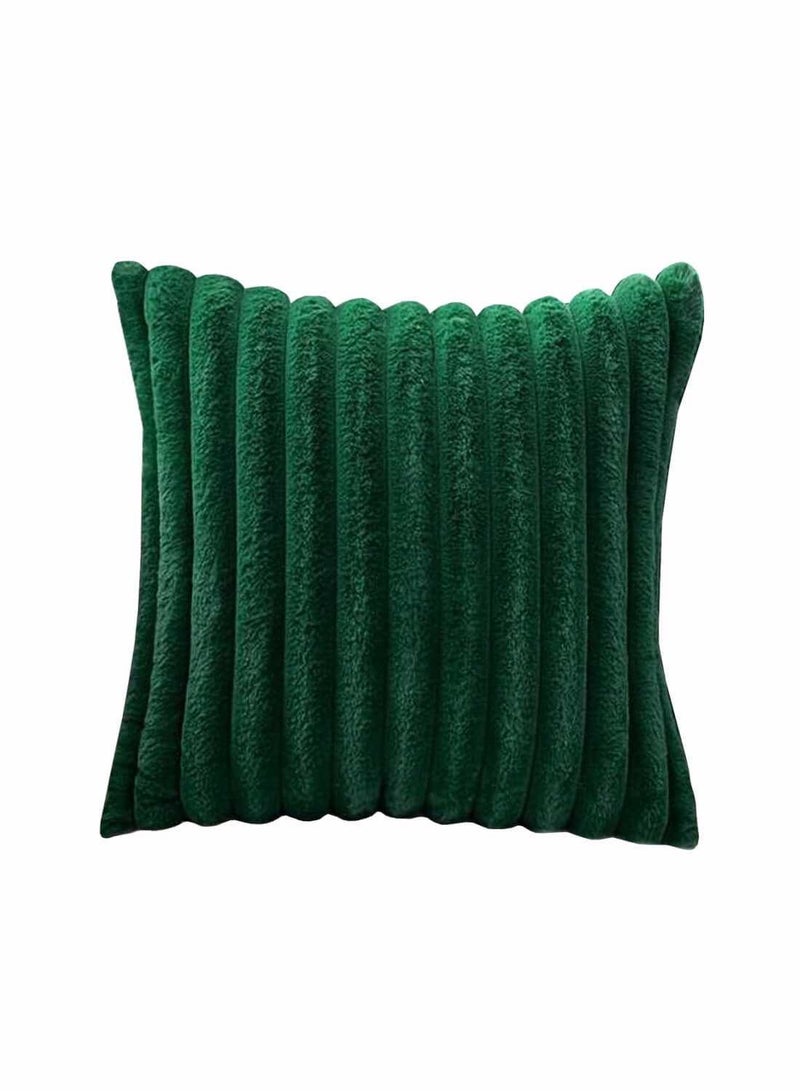 طقم وسادتين مخملية ناعمة – وسائد ديكورية 40×40 سم، باللون الأخضر - Image 4