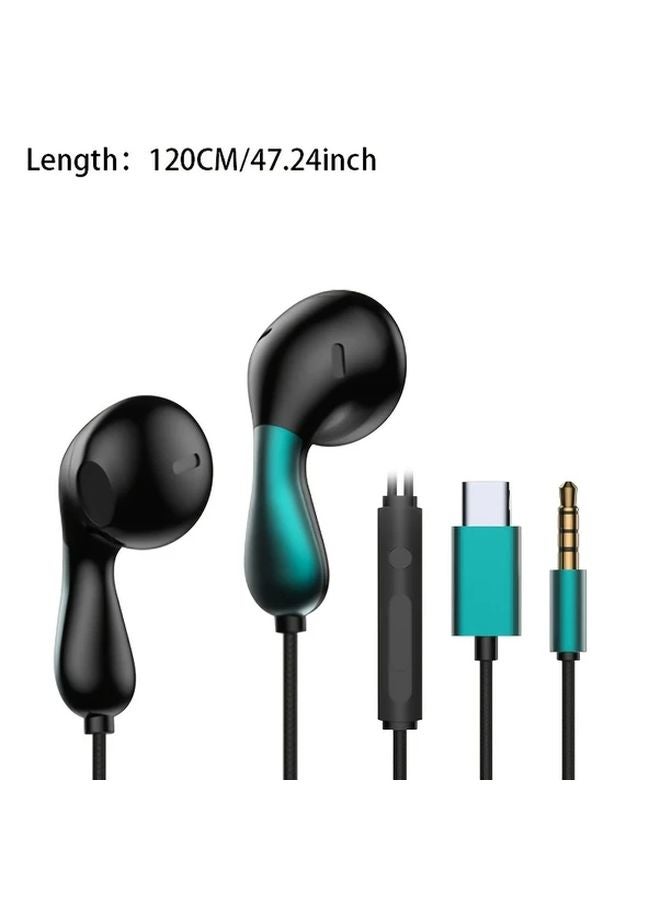 Type C Red Hi Fi Stereo Earphones with Mic Volume Control for Samsung S24 S23 S22 S21 A53 A54 - Image 2