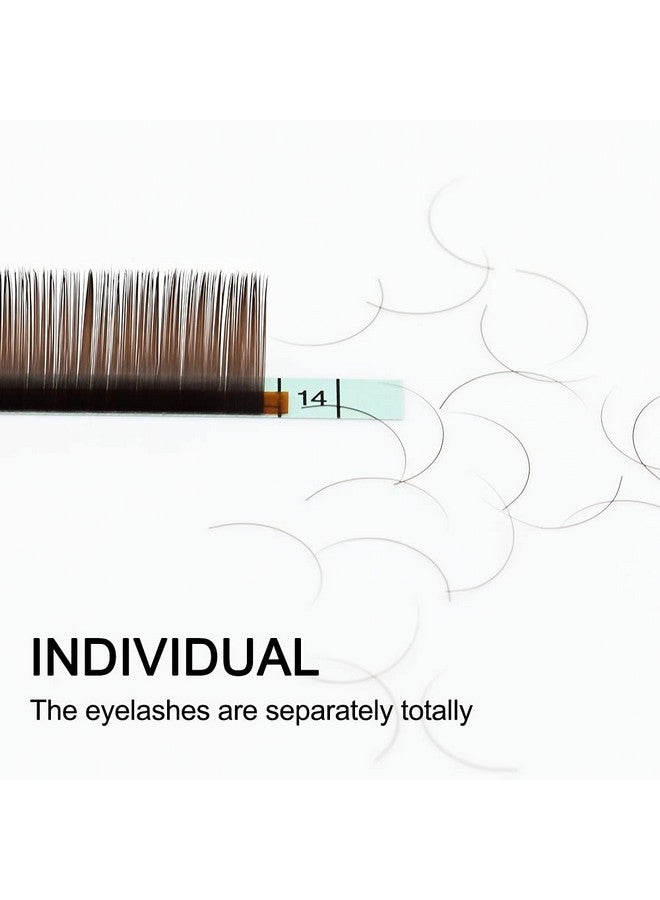 NAGARAKU Eyelash Extensions Dark Brown Color 0.10Mm C Curl 7 15Mm Mix Tray Individual Lashes Classic Faux Mink Volume 20 Rows Soft Light - Image 4
