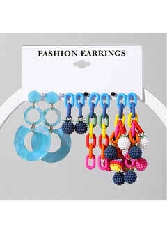 MissTiara S925 silver needles earrings suitable for summer beach super hot collection acrylic handmade trendy candy color earrings set for girls and ladies  - Image 3