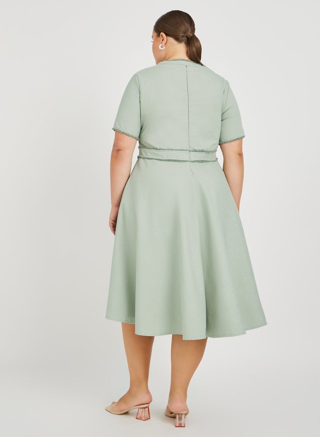 Styli A-Line Button Dress - Image 5
