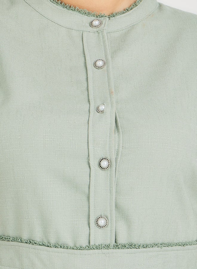Styli A-Line Button Dress - Image 4