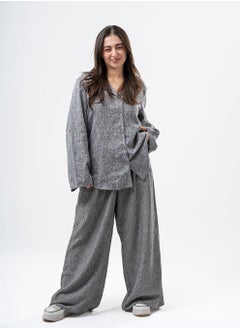 Arafa flowy Linen Blouse relaxed fit  - Image 2