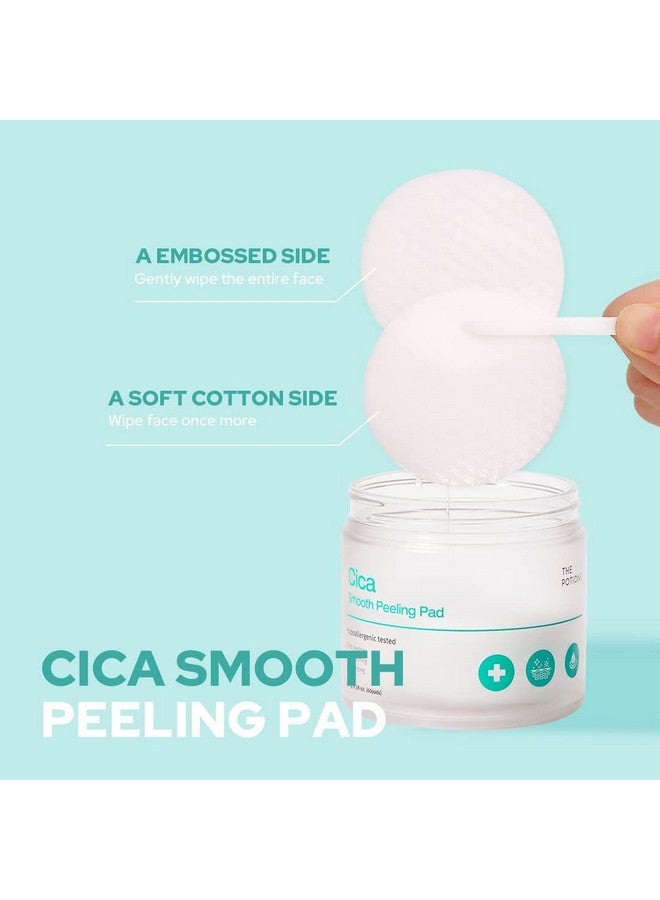 THE POTIONS Cica Smooth Peeling Pads Acne Prone Skin Calming Balancing Product Of Korea - Image 4