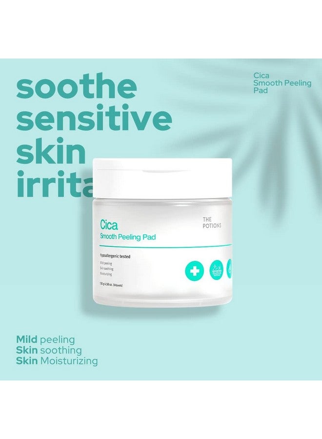 THE POTIONS Cica Smooth Peeling Pads Acne Prone Skin Calming Balancing Product Of Korea - Image 5