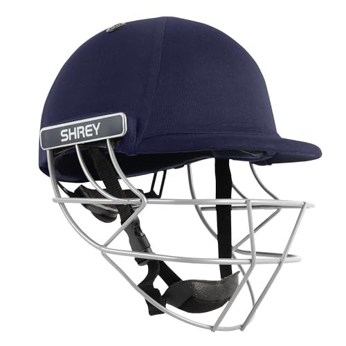 Shrey Classic Steel Cricket Helmet (Navy Blue, L) - Image 1
