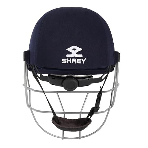 Shrey Classic Steel Cricket Helmet (Navy Blue, L) - Image 2