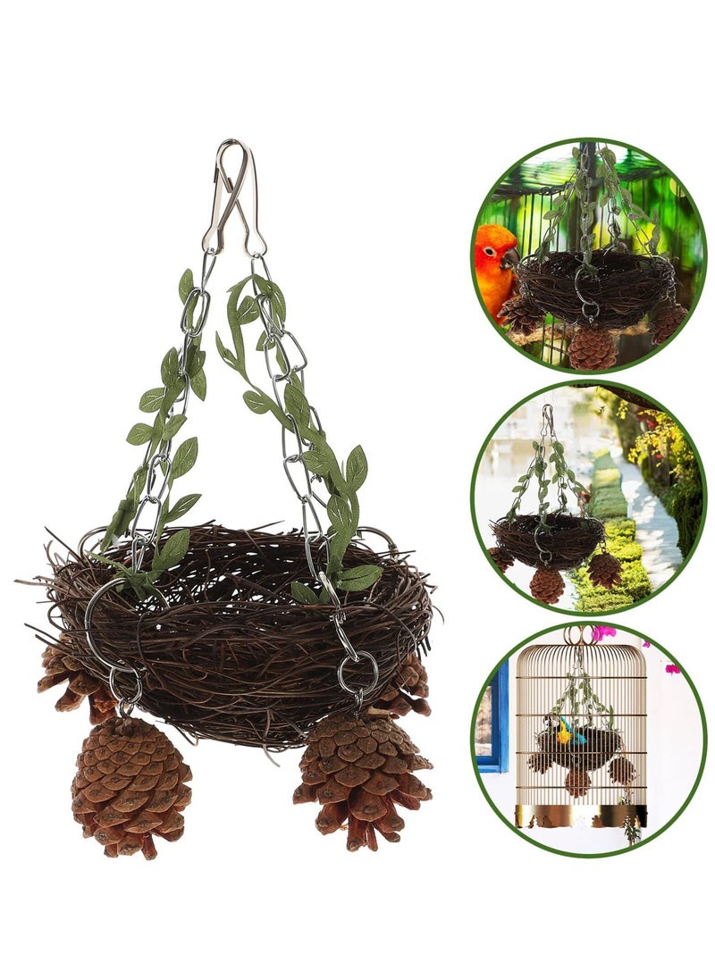 Natural Rattan Bird Nest, Large Hanging Bird Nest Made from Tree Vine Rattan  - Image 4