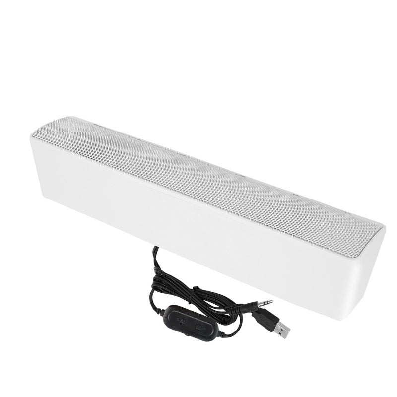 USB Wired Soundbar Black: 3D Stereo Sound With DSP Bass Technology - Wide Compatibility, Durable Lightweight Portable Design For Desktop, Laptop, Smartphone, Tablet PC And MP3 MP4 Devices - Image 5