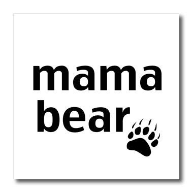 3DROSE 3dRose ht_123095_1 Mama Bear Iron on Heat Transfer, 8 by 8-Inch, for White Material  - Image 1