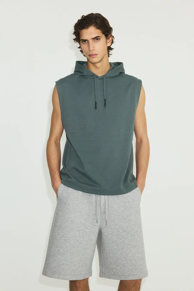 H&M Regular Fit Sleeveless sports hoodie with DryMove™