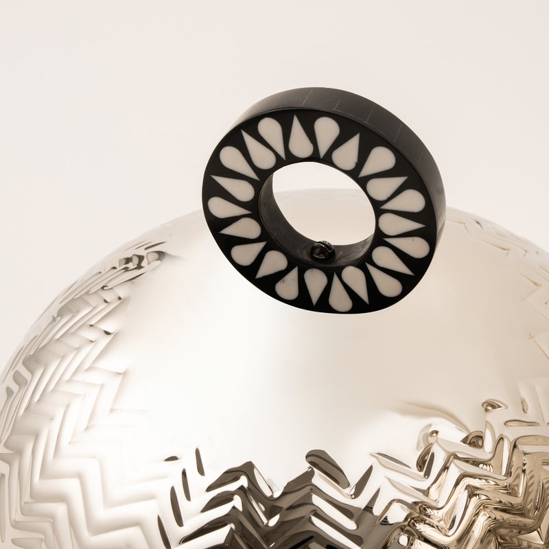 La Mesa silver metal food server with stand 3 L - Image 4