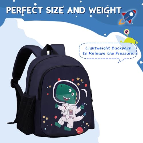 Frantic Waterproof Polyester 26 L 2 Compartment School Backpack With Pencil/Staionery Pouch School Bag Class 1 to 8 Daypack Picnic Bag For School Going Boys & Girls(BK_Blue_Star_Dinosaur_24_B) - Image 4