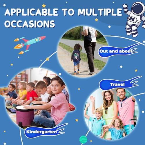 Frantic Waterproof Polyester 26 L 2 Compartment School Backpack With Pencil/Staionery Pouch School Bag Class 1 to 8 Daypack Picnic Bag For School Going Boys & Girls(BK_Blue_Star_Dinosaur_24_B) - Image 3