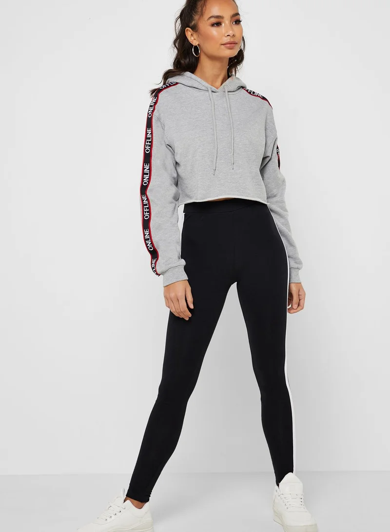 FOREVER 21 Offline Cropped Hoodie