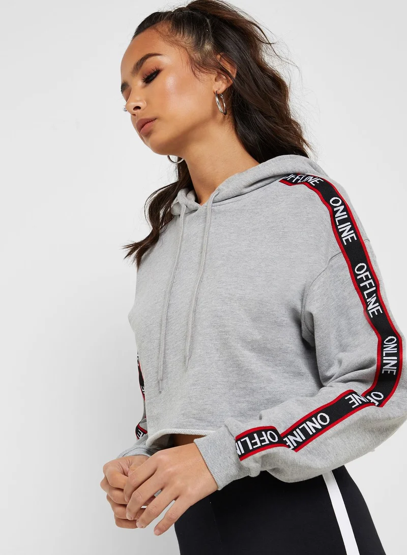 FOREVER 21 Offline Cropped Hoodie