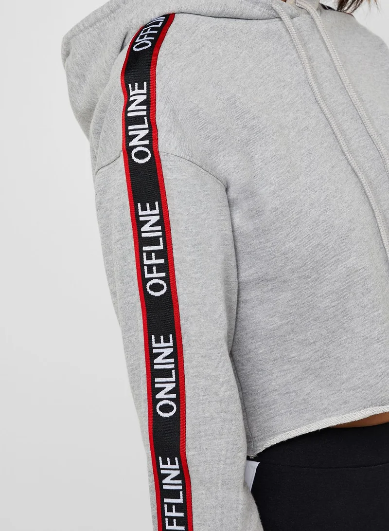 FOREVER 21 Offline Cropped Hoodie