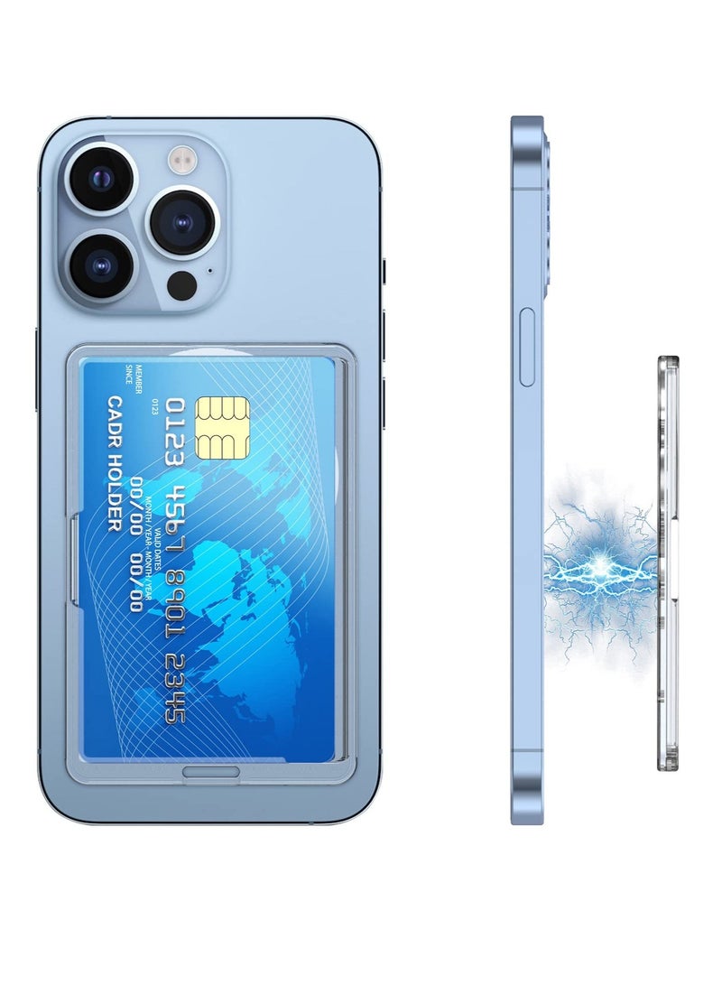 Excefore Magnetic Phone Wallet Compatible with Magsafe, Magnetic Card Holder for Back of Phone, Strong Magnetic Minimalist Slim Wallet for iPhone 15/14/13/12 Series  - Image 1