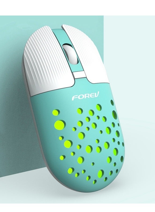 Forev Wireless mouse, FV-T398 dual-mode Bluetooth with 2.4G+Type C cable, 1200Dpi RGB muted colorful lights for computer and laptop, personal and office use, ergonomic design, elegant and bright colors  - Image 1