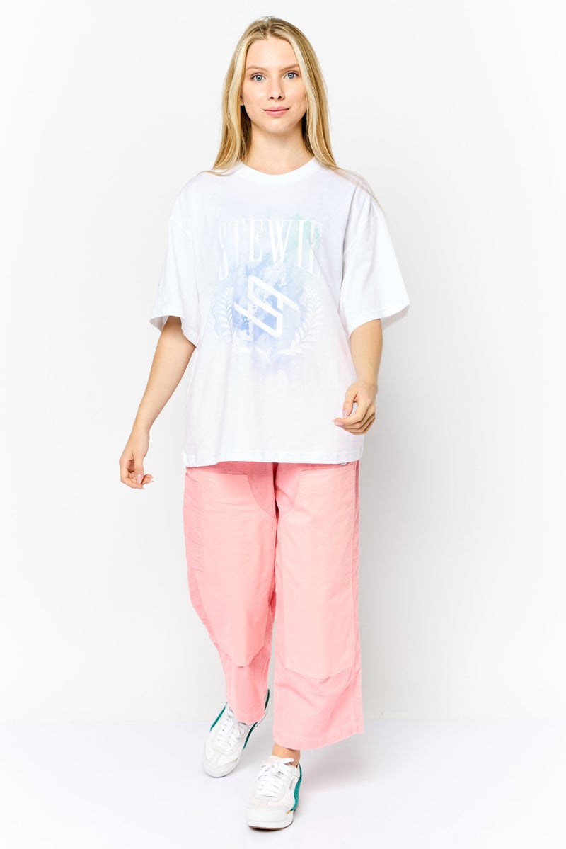 PUMA Women Sportswear Fit Short Sleeve Outdoor T Shirts, White Combo - Image 3