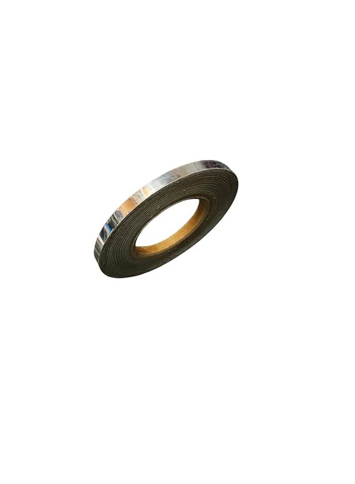 Strong adhesive tape for decorative work, shiny silver color, 1 cm in length, 50 meters  - Image 1
