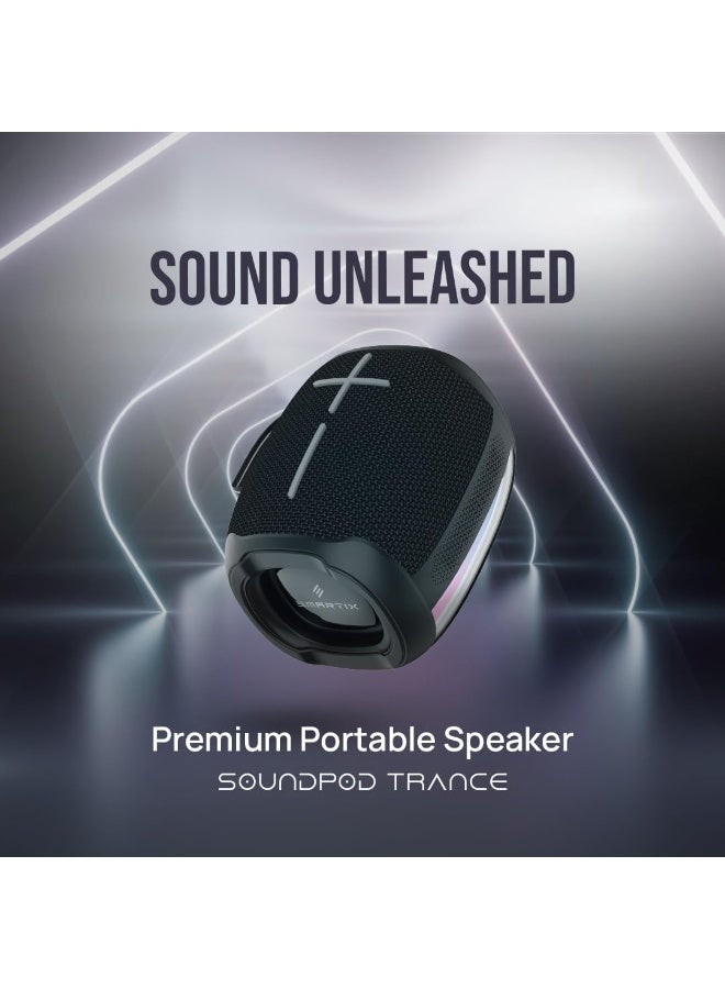Smartix SoundPod Up Portable Bluetooth Speaker, IPX5 Water Resistant, 10 Meters Transmission, Bluetooth V5.3, Dual Pairing, RGB Light, Support SD Card, AUX, FM Radio -Blue - Image 4